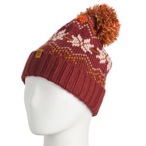 Timberland Womens Fair Isle Beanie with Pom Pom-NWT